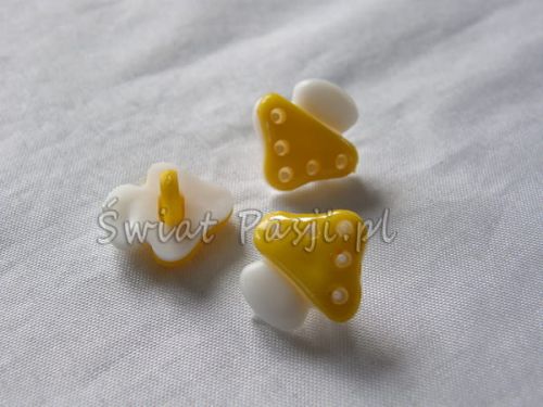 guzik muchomorek - żółty