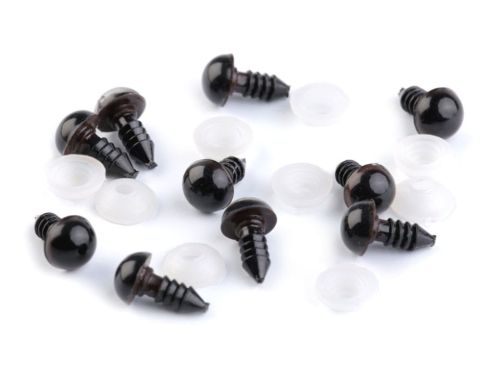 oczka (safety eyes) 10 mm - brązowe