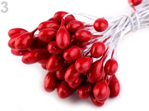 pręciki / jagody ostrokrzewu - czerwone