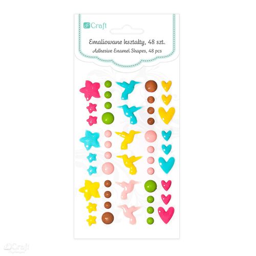 emaliowane kształty / enamel shapes - tropical dreams 48szt