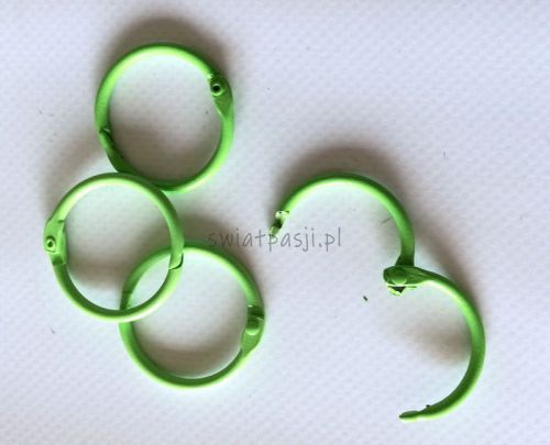 pierścień do łączenia albumów scrapbook 25 mm  - jasno zielony