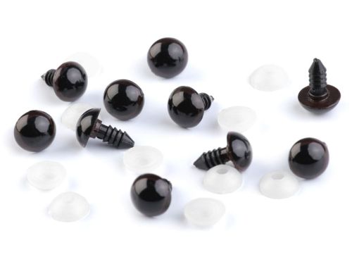 oczka (safety eyes) 12 mm - brązowe