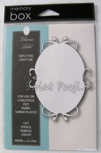 wykrojnik Memory Box - etykietka ozdobna [98402] (Cherise Label)