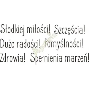 stempel polimerowy - napisy: zestaw z życzeniami