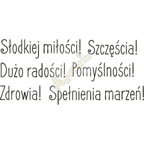 stempel polimerowy - napisy: zestaw z życzeniami