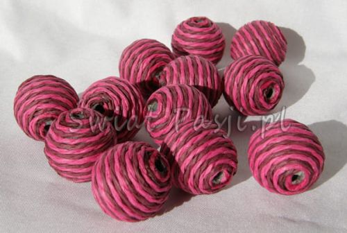 kulka sznurkowa - różowy+bordowy 22mm