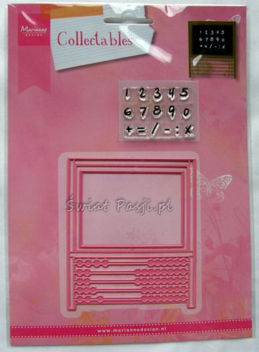 wykrojnik Marianne Design - tablica z liczydłem + stemple [COL1374]