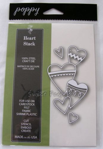 wykrojnik Poppy Stamps - heart stack [1140]