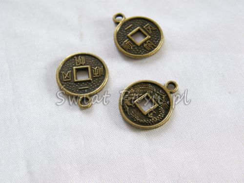 wisiorek - moneta I-ching (mosiężna) 18x15 mm