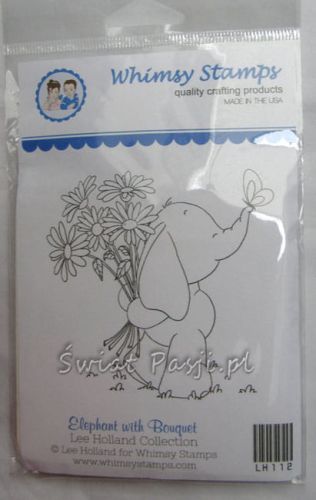 stempel gumowy Lee Holland - elephant with bouquet