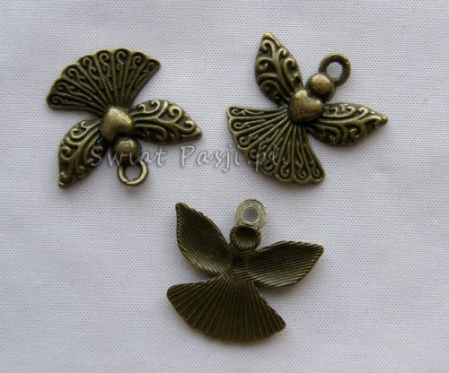 wisiorek - aniołek (mosiężny) 20x22 mm