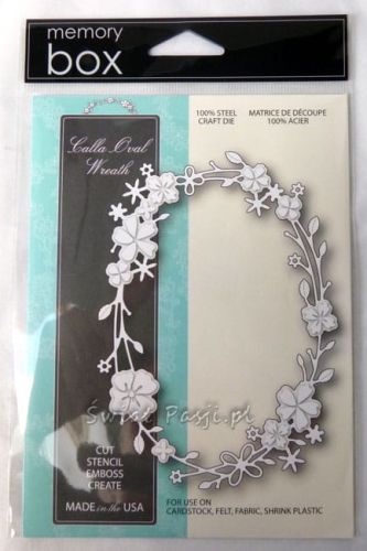 wykrojnik Memory Box - calla oval wreath [99449]