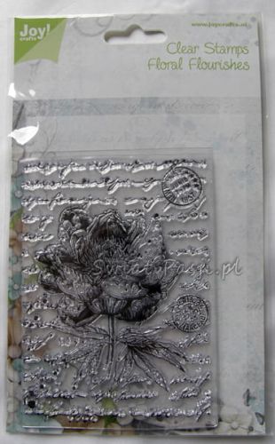 stempel silikonowy - kwiat + napisy [6410/0043]