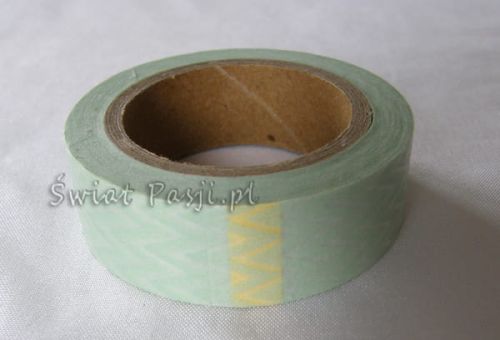 papierowa taśma dekoracyjna - w zygzaki (miętowe)