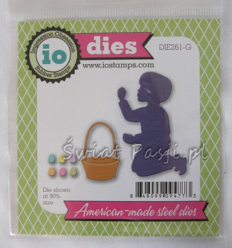 wykrojnik Impression Obsession - boy with easter basket [261-G]