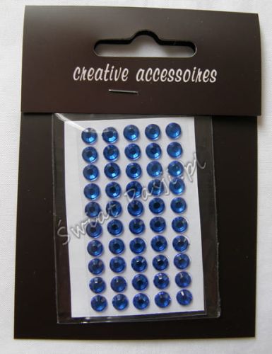 półkryształki 5mm - ciemno niebieskie
