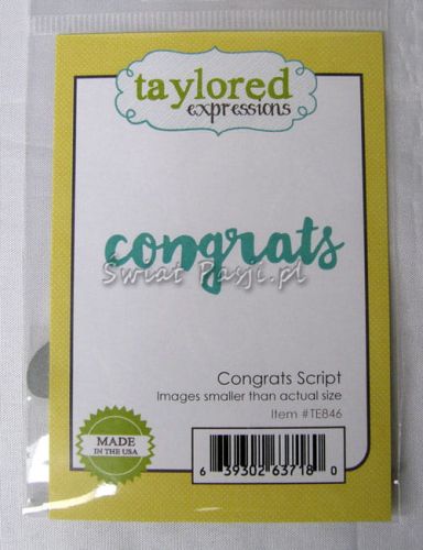 wykrojnik Taylored expressions - congrats scripts [TE846]