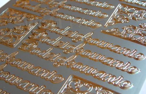 naklejki - podziękowanie (srebrna) [90300]