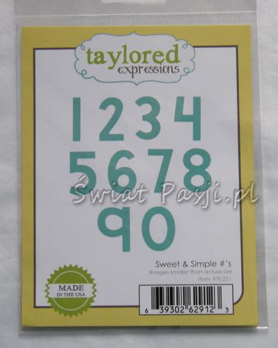 wykrojnik Taylored expressions - sweet & simple number's