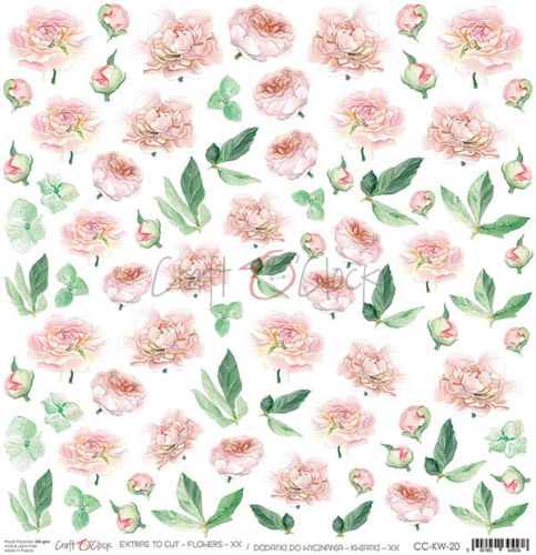 arkusz dodatków do wycięcia craft o'clock - kwiatki 20