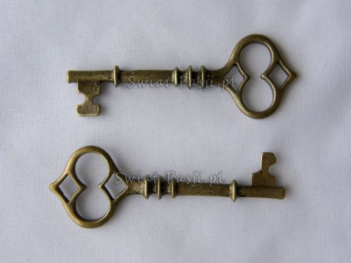 wisiorek - klucz (mosiężny) 22x61mm