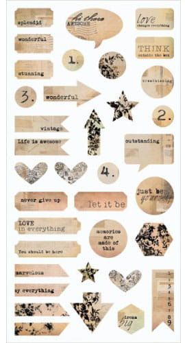 papier scrapbook 7 Dots Studio - thoughts keeper die cut elements