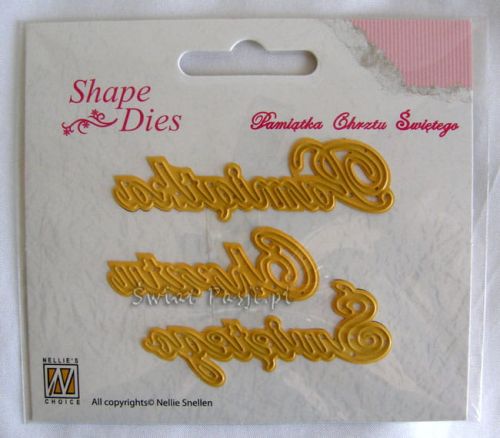 wykrojnik - nellie's shape dies (Pamiątka Chrztu Świętego) [SD 065]