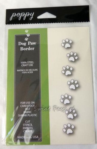 wykrojnik Poppy Stamps - dog paw border [1209]