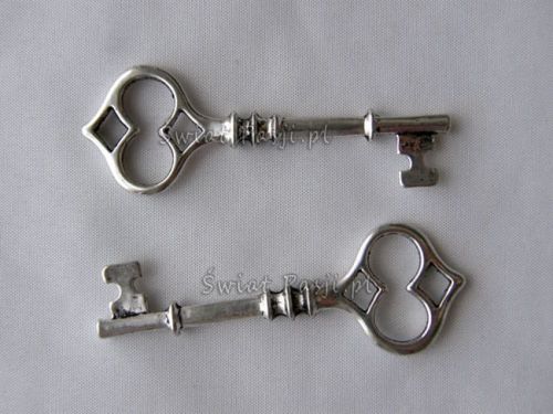 wisiorek - klucz (platynowy) 22x61mm