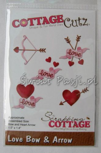 wykrojnik Cottage Cutz - love bow & arrow [cc-264]