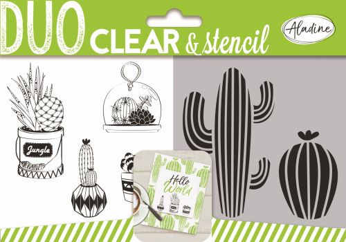 stemple silikonowe z szablonem Aladine - kaktusy