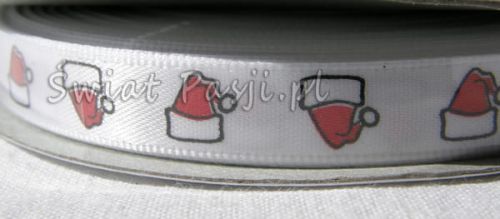 wstążka w czapeczki Mikołaja (10mm)