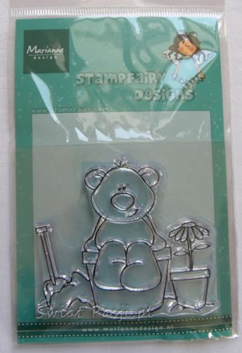 stepel silikonowy - miś w doniczce [SF1109]