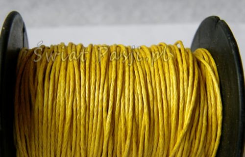 sznurek woskowany 1,2mm - żółty