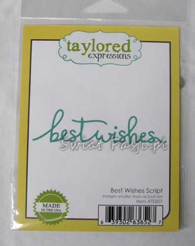 wykrojnik Taylored expressions - best wishes script