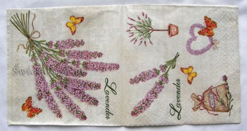 serwetka - lawenda (bukiecik) 25x25 cm