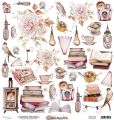 papier scrapbook Mintay Papers - dear diary - arkusz z elementami