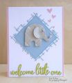 wykrojnik Poppy Stamps - stitched elephant [1361]