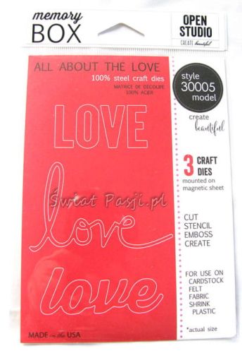 wykrojnik Memory Box (Open Studio) - all about the love [30005]