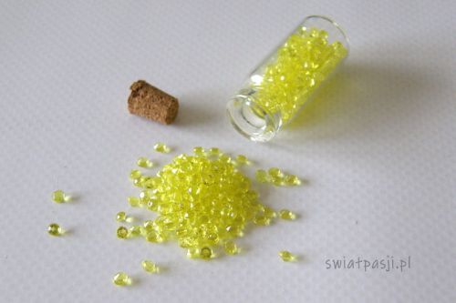 diamenty akrylowe mini - żółte cytrynowe