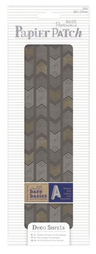 papier do decoupage - papier patch - geometric mono chevrons [PMA169322]