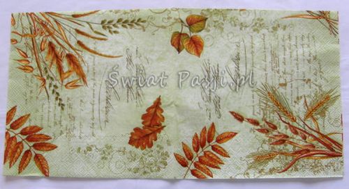 serwetka - liście i kłosy
