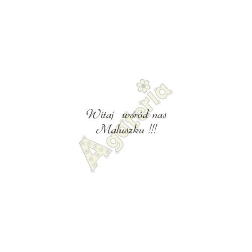 stempel polimerowy - napis: Witaj wśród nas Maluszku!