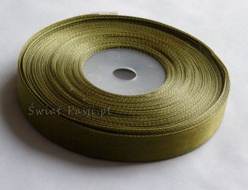 wstążka satynowa - oliwkowy (12mm)