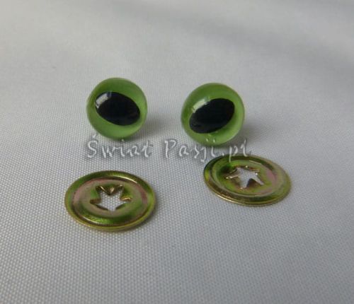 oczka kocie (safety eyes) zielone 9 mm