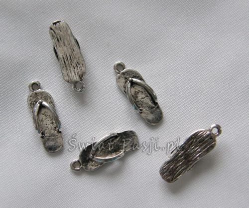 wisiorek - klapek japonka (platynowy) 7x20mm