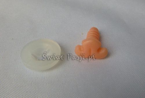 nosek (safety nose) zwierzęcy cielisty 11 x 7 mm 