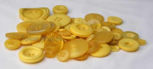 guziki - zestaw żółty 50g
