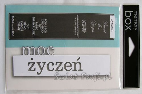 wykrojnik Memory Box - napis moc życzeń [98915] (Grand moc życzeń)