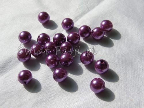 perełki dekoracyjne - amarantowe 10 mm